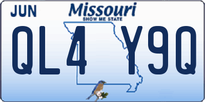 MO license plate QL4Y9Q