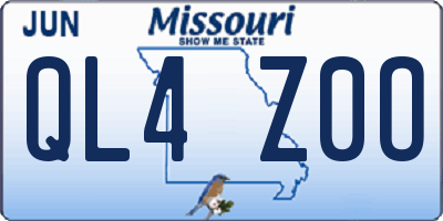 MO license plate QL4Z0O