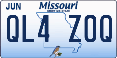 MO license plate QL4Z0Q