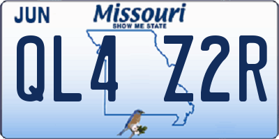 MO license plate QL4Z2R