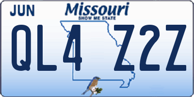 MO license plate QL4Z2Z