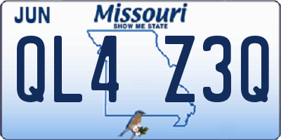 MO license plate QL4Z3Q