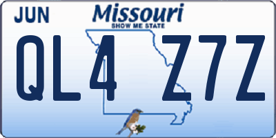 MO license plate QL4Z7Z