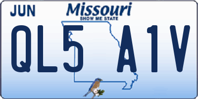 MO license plate QL5A1V