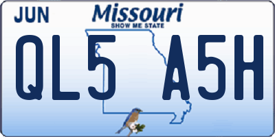 MO license plate QL5A5H