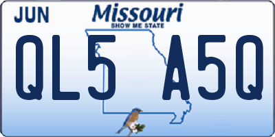 MO license plate QL5A5Q