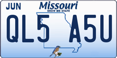 MO license plate QL5A5U