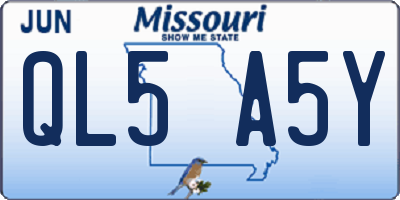 MO license plate QL5A5Y