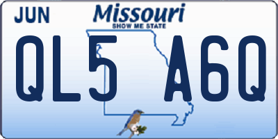 MO license plate QL5A6Q