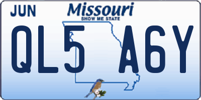 MO license plate QL5A6Y