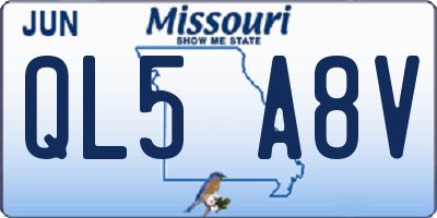 MO license plate QL5A8V