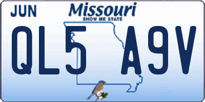 MO license plate QL5A9V