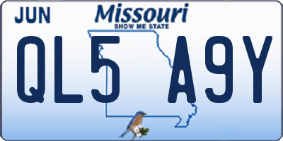 MO license plate QL5A9Y
