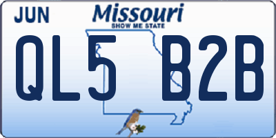 MO license plate QL5B2B