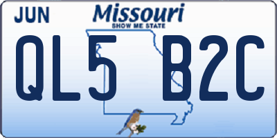 MO license plate QL5B2C