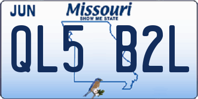 MO license plate QL5B2L