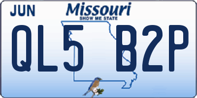 MO license plate QL5B2P