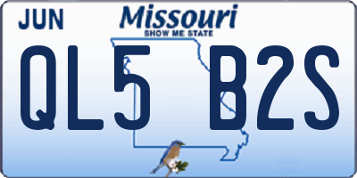 MO license plate QL5B2S