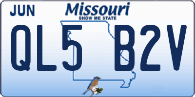 MO license plate QL5B2V