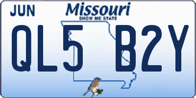 MO license plate QL5B2Y