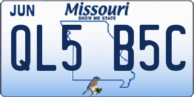 MO license plate QL5B5C