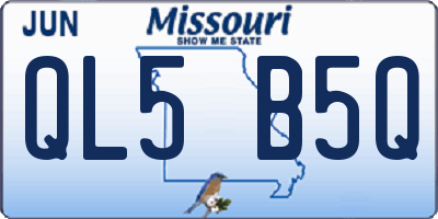 MO license plate QL5B5Q