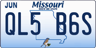MO license plate QL5B6S