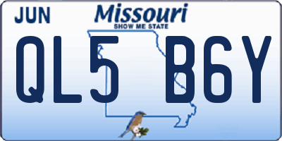 MO license plate QL5B6Y