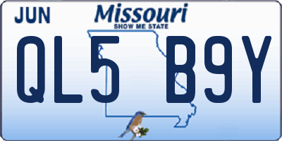 MO license plate QL5B9Y
