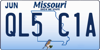 MO license plate QL5C1A