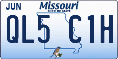 MO license plate QL5C1H