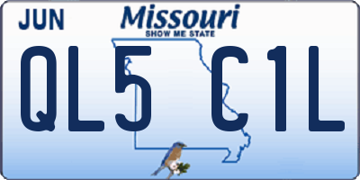 MO license plate QL5C1L