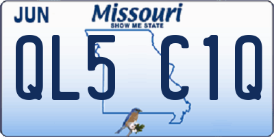 MO license plate QL5C1Q