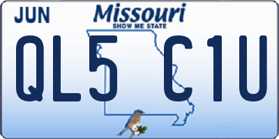 MO license plate QL5C1U