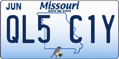 MO license plate QL5C1Y