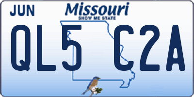 MO license plate QL5C2A