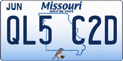 MO license plate QL5C2D