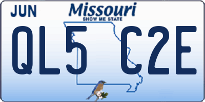 MO license plate QL5C2E