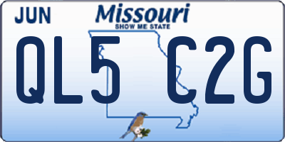 MO license plate QL5C2G
