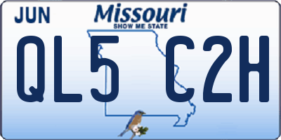 MO license plate QL5C2H