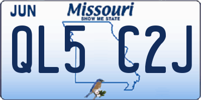MO license plate QL5C2J