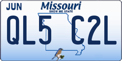 MO license plate QL5C2L