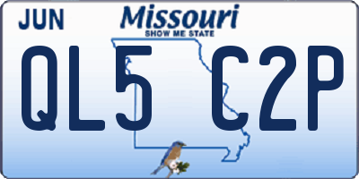 MO license plate QL5C2P