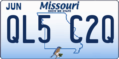 MO license plate QL5C2Q