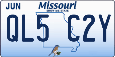 MO license plate QL5C2Y