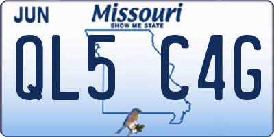 MO license plate QL5C4G