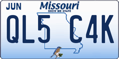 MO license plate QL5C4K