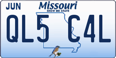 MO license plate QL5C4L