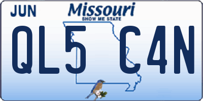 MO license plate QL5C4N
