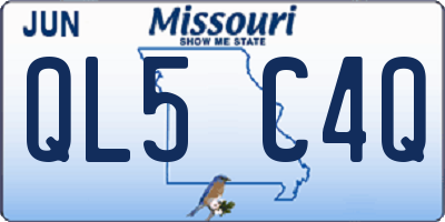 MO license plate QL5C4Q